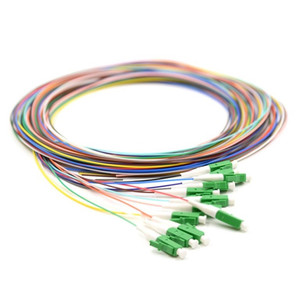 Pigtail de fibre optique de qualité télécom LWL LC <span class=keywords><strong>APC</strong></span> 9/125µm 1,5 m OS2, lot de 12, coloré, 1 m 0,9 mm LC UPC, 12 couleurs - Product Image 1