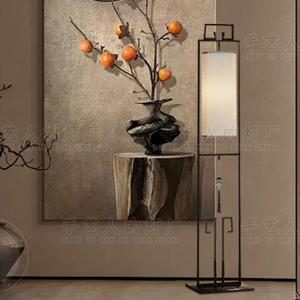 Lampadaire de style chinois avec source lumineuse LED et commande par interrupteur pour salon, chambre, bureau, hôtel, club, inspiré du zen, moderne - Product Image 4