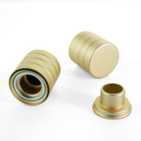 Bouchon de bouteille de parfum personnalisé noir de luxe vide magnétique avec collier de parfum et poids supplémentaire couvercles de haute qualité fermetures de bouteille