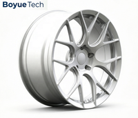 Jantes en alliage forgé monobloc argentées à rayons multiples de 16 à 24 pouces 5x108 5x112 5x114.3 5x115 5x120 5x130 pour voitures de sport de luxe