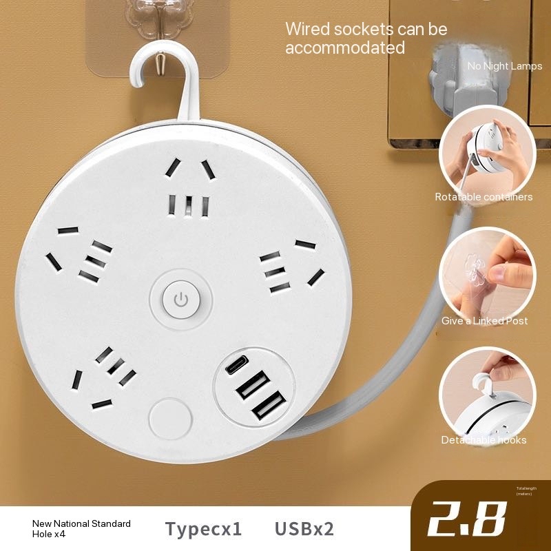 4 รู +1 Type-C +2 USB, 2.8 ม.