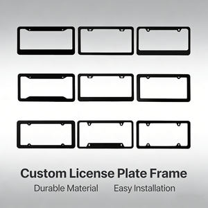 Cadre de <span class=keywords><strong>plaque</strong></span> d'<span class=keywords><strong>immatriculation</strong></span> en alliage d'aluminium noir personnalisé en gros, logo personnalisé, approuvé, cadres de <span class=keywords><strong>plaque</strong></span> d'<span class=keywords><strong>immatriculation</strong></span> de <span class=keywords><strong>voiture</strong></span> en métal pour la décoration - Product Image 1