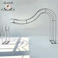 Support de toile de fond ANNIELU réutilisable pour photomaton, arche ondulée 3D pour mariage, anniversaire, baby shower, décoration de fête