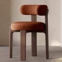 Chaise de salle à manger rembourrée moderne et écologique, design élégant, structure en bois massif, pieds en bois, lot de 2, confortable et durable, pour appartement