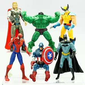 6 To Collect Super Hero Custom Figures PVC Action Collection Plastic Toys