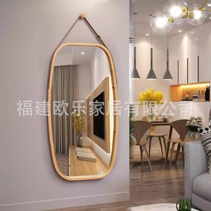 Espejo de tocador para el hogar, espejo de medio cuerpo, espejo de maquillaje para dormitorio, espejo de pared, espejo de madera maciza para baño/salón de belleza - Product Image 3