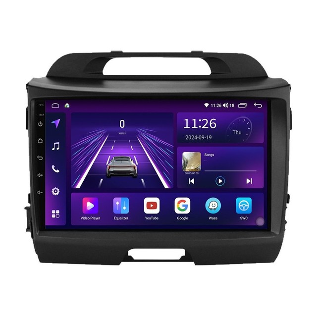 Applicable for 2011-2016 Kia Sportage Android Large Screen Car GPS Navigation 4+64G/WIFI Version - 8-core