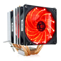 Bonhomme de neige super silencieux 4 caloducs radiateur CPU RGB 12V lumières colorées refroidissement Intel Desktop 775 1150 processeurs d'ordinateur comprend 2 pièces