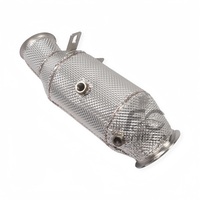 Tubo de Escape de Alto Flujo de Acero Inoxidable con Protector Térmico, Kit de Tubo de Escape para BMW N55 M2C F87 M135i 3.0T, Mejora de Rendimiento