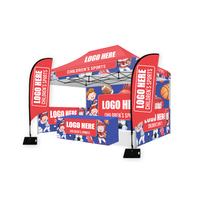 Beliebter 13x20ft Stabiler Personalisierter Logo-Pavillon, Tragbarer Werkzeugfreier Wasserdichter Leichtgewichtiger Robuster Pavillon für Messen