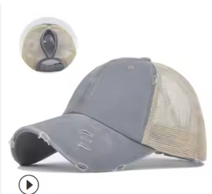 2025 nueva tendencia sombrero de camión de alta calidad malla transpirable deportivo Dobby lavado sombrero de algodón - Product Image 4