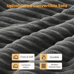 Foldable Three Seater <b>Sofa</b> <b>Bed</b> Sponge Filling Square Shape Living Room Use - Product Image 5