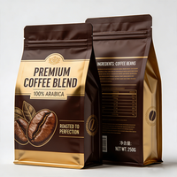 Sachet de café en papier kraft biodégradable grande capacité 1kg 2kg avec valve, compostable, barrière, à fond plat, logo personnalisé, vente en gros, pour aliments pour animaux de compagnie