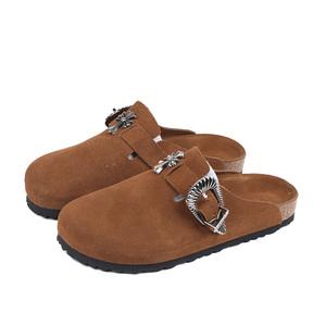 Sandales pour hommes BIR-KEN STOCK de marque personnalisée, à semelle souple et épaisse, rehaussantes, en daim, pour l'extérieur, style mode personnalisé - Product Image 4