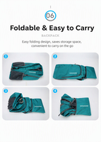 Sac à dos pliable avec logo personnalisé, vente en gros, cadeau d'entreprise, résistant à l'eau, Ripstop, pliable, voyage, randonnée, extérieur, multi-poches