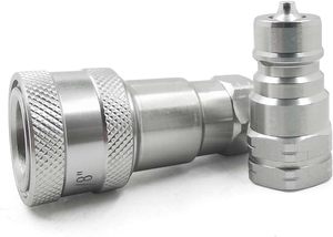 3/4 "NPT chủ đề ISO7241-1 Một thủy lực nhanh chóng ngắt kết nối Coupler/khớp nối thiết lập với mũ bụi - Product Image 2