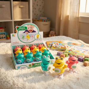 Jouet grenouille à remonter, grenouille dansante de dessin animé, rotation de la tête à 360 degrés, jouet en plastique pour enfants, cadeau de fête - Product Image 2