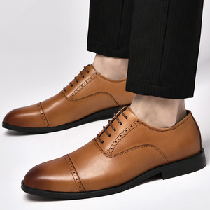 2026 High-End Business Casual Trendy Leather Shoes | Formal Dress Leather Shoes | Handmade Leather Shoes | <b>Dropshipping</b> - Product Image 3