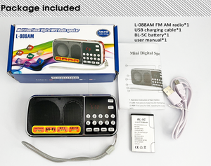 LCJ L-088AM Portable Mini AM/FM Radio 600mAh MP3 Player USB/TF Support Built-in Speaker For Gurbani/Punjabi - Product Image 6