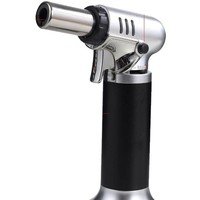 Torche de soudage au butane en métal de cuisine haute puissance avec jauge de carburant briquet puissant pour le chauffage