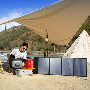 Système de station d'alimentation portable pour la maison et l'extérieur 1KW 2KW 3KW 5KW, générateur à onde sinusoïdale pure MPPT, panneaux solaires pliables - Product Image 4