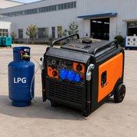 Générateur à essence 8KW 9KW 10KW 12KW 15KW silencieux à onduleur double carburant GPL 50Hz 60Hz