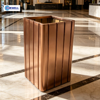 Vases de sol modernes en acier inoxydable pour plantes, design Art Déco, pour mariages, intérieur et extérieur, placage PVD, vente en gros