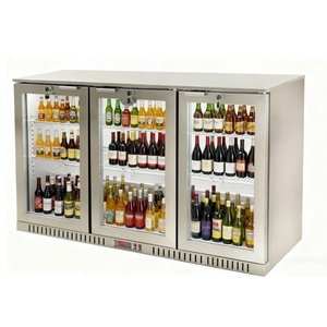 Réfrigérateur commercial sous comptoir NE-300CS-P à trois portes, contrôle intelligent de la température, façade/arrière en acier inoxydable - Product Image 1