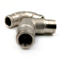 YS 9.52mm coude de buse de brouillard haute pression Joingt raccords enfichables pour système de pulvérisation d'eau extérieur, coude de verrouillage à glissement rapide