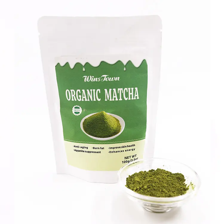 Органический порошок зеленого чая маття антивозрастной органический маття Китай вкусный порошок зеленого чая маття