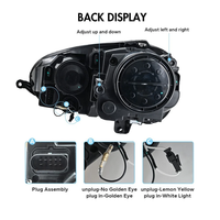 Phares LED bicolores pour VW Volkswagen Golf MK5 2006-2011 |   Feux de jour (DRL) Angel Eye jaunes « Demon Eyes » modifiés