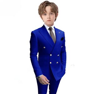 Completo <span class=keywords><strong>da</strong></span> bambino a 2 pezzi, giacca blazer, smoking <span class=keywords><strong>da</strong></span> cerimonia, pantaloni, abbigliamento formale per bambini - Product Image 3
