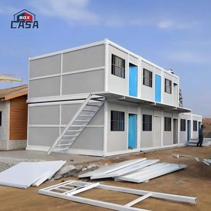 Conteneur pliable moderne en kit, maison/bureau mobile préfabriquée en acier pliable - Product Image 4