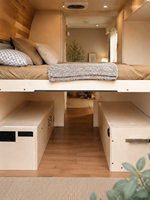 Canapé-lit convertible pour camping-car avec table pliante, armoire de rangement en aluminium alvéolé, gain de place, personnalisable pour camping-car