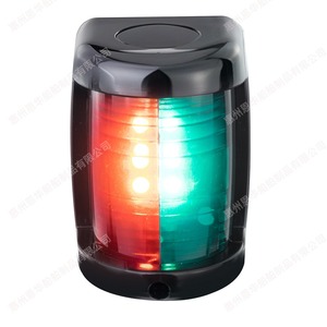 Luz de Navegación LED Mini, Luz de Proa para Barco de Doble Color Rojo y Verde, 12Vdc, Carcasa Negra, Alto Brillo - Product Image 2