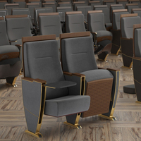 Chaises d'auditorium modernes et confortables en tissu avec tablette d'écriture, design pliable, garantie de 5 ans pour l'école, le bureau, le théâtre, l'église