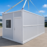 Casa Contenedor Plegable Directa de Fábrica, 20 pies, Alojamiento Prefabricado para Estudiantes y Personal, Dormitorio de Estructura de Acero Apilable de Plegado Rápido
