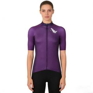 Jersey de Ciclismo de Manga Corta para Verano, Unisex, de Alta Calidad, Color Morado, Secado Rápido, Transpirable, Estampado, Impermeable, Absorbe el Sudor - Product Image 3
