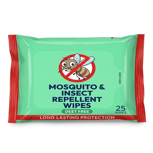 Toallitas Repelentes de <span class=keywords><strong>Mosquitos</strong></span> para Bebés de Marca Privada OEM, No Tejidas, Ecológicas, Desechables por el Inodoro, Extra Suaves, Antibacterianas, a Base de Plantas - Product Image 2