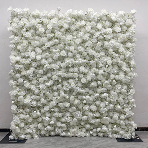 Fondo de Pared de Flores Artificiales Personalizado, Decorativo, 3D, 8x8, Simulación de Pared de Flores - Product Image 1