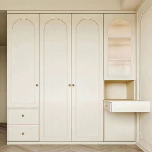 Moderne Léger Style Luxe Beau Blanc Crème Série Type de Sol Chambre Principale Armoire - Product Image 5