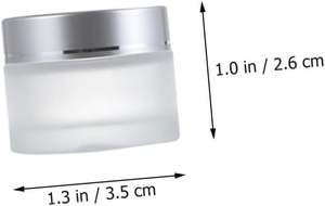 Envase Vacío de Lujo para Cuidado de la Piel, Tarro de Crema Cosmética de Vidrio Esmerilado Blanco de 5ml 10ml 15ml 30ml 60ml con Tapa Dorada - Product Image 4