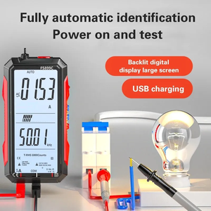 FS899C 681 Smart Anti-burn True RMS Multimeter Rechargeable 750V AC/1000V DC Voltage/Hz//Diode <strong>Tester</strong> with LCD &amp; Sheath - Product Image 5