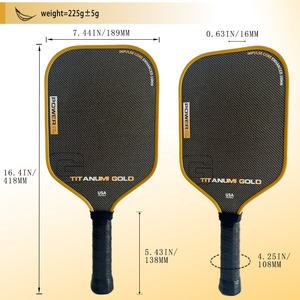 Raquette de pickleball Pongpick personnalisée en fibre de carbone nid d'abeille, épaisseur 16 mm, entraînement sportif en extérieur, haute friction, antidérapante - Product Image 2