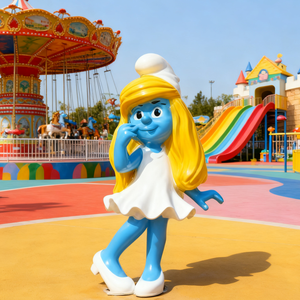 Sculpture en résine de <span class=keywords><strong>Schtroumpfs</strong></span> de couleur personnalisée Statue de jardin Elfe bleu Décor extérieur Intérieur Patio Maison Parc Ornement - Product Image 1