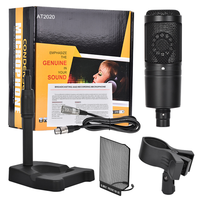 Kit de microphone à condensateur professionnel AT2020 avec connexion XLR pour l'enregistrement et le streaming en direct