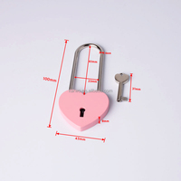 Cadenas en forme de coeur en métal Offre Spéciale Long Love Lock avec pièces et accessoires spéciaux de sac de clé