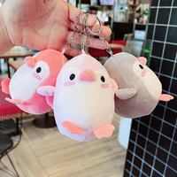 Porte-clés en peluche pingouin kawaii de 10 cm avec un matériau en peluche super doux et un rembourrage en coton PP