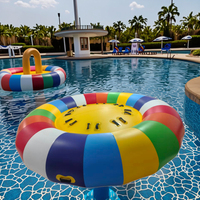 Bateau de disco gonflable de l'eau de 6 personnes 3m bateau fou de 8 personnes pour l'équipement de jeu de l'eau