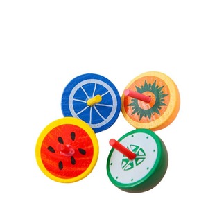 Toupies en bois colorées, jouet traditionnel pour enfants de 2 à 6 ans - Product Image 5
